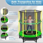 Kids' 4.5ft Outdoor Trampoline with Safety Net
