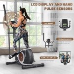 Compact Magnetic Elliptical Trainer with LCD Display