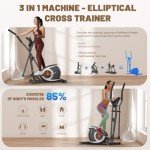 Compact Magnetic Elliptical Trainer with LCD Display