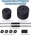 Adjustable 30KG Dumbbell Barbell Set for Home Fitness