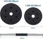 Adjustable 30KG Dumbbell Barbell Set for Home Fitness