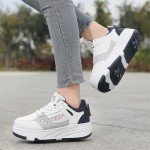 WOWEI 2-in-1 Skateboard and Roller Shoe Trainers