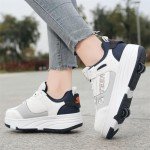 WOWEI 2-in-1 Skateboard and Roller Shoe Trainers