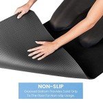 10mm Thick Non-Slip Black Yoga Mat