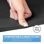 10mm Thick Non-Slip Black Yoga Mat