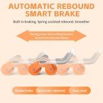 Silent Dual Wheel Ab Roller with Elbow Support