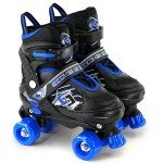 Adjustable Kids Blue Quad Roller Skates