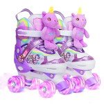 Adjustable Unicorn Roller Skates with Light-Up Wheels