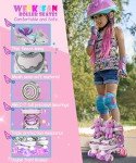 Adjustable Unicorn Roller Skates with Light-Up Wheels