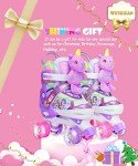 Adjustable Unicorn Roller Skates with Light-Up Wheels