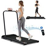 Compact Under Desk Treadmill with Bluetooth Speaker