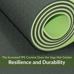 Comfy Non-Slip TPE Yoga Mat with Carry Bag