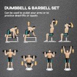 Adjustable 20kg Dumbbells & Barbell Set