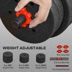Adjustable 20kg Dumbbells & Barbell Set