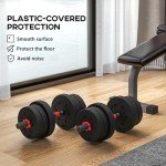 Adjustable 20kg Dumbbells & Barbell Set