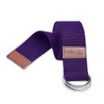 Royal Purple Yoga Strap with Solid D-Rings