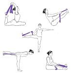 Royal Purple Yoga Strap with Solid D-Rings