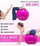 TOMSHOO Anti-Burst Exercise Ball with Pump