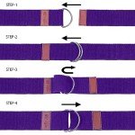 Royal Purple Yoga Strap with Solid D-Rings