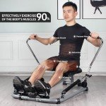 Foldable Hydraulic Rowing Machine with LCD Monitor