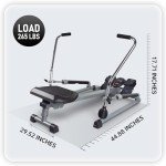 Foldable Hydraulic Rowing Machine with LCD Monitor