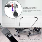 Foldable Hydraulic Rowing Machine with LCD Monitor