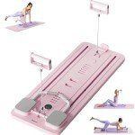 Foldable Pilates Reformer Board with Ab Roller
