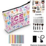 Ice Skating Lover Makeup Bag and Toiletry Kit