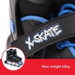 Adjustable Blue Inline Roller Skates for Kids
