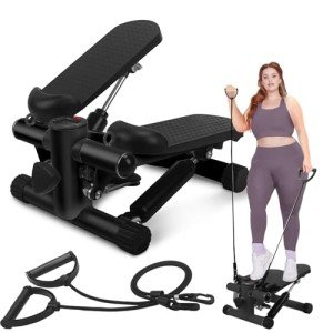 Chiidou Mini Stepper with Resistance Bands and Monitor