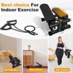 Chiidou Mini Stepper with Resistance Bands and Monitor