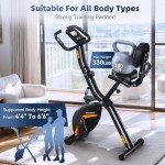 Foldable Exercise Bike with Magnetic Resistance & Display