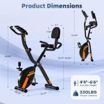 Foldable Exercise Bike with Magnetic Resistance & Display