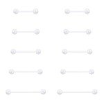 Bioflex Clear Tongue Rings and Nipple Bars