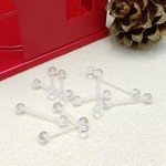 Bioflex Clear Tongue Rings and Nipple Bars