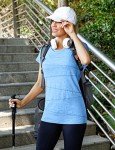 Women’s Blue Short Sleeve Yoga and Fitness Top
