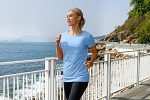 Women’s Blue Short Sleeve Yoga and Fitness Top