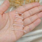 Bioflex Clear Tongue Rings and Nipple Bars