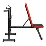 Adjustable Weight Bench with Foldable Barbell Rack