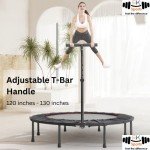 40" Foldable Mini Trampoline with T Bar Handle