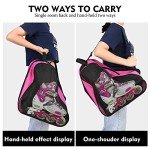 Kefiyis Pink Roller Skate Bag with Adjustable Strap