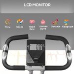 SPORTNOW Quiet Folding Exercise Bike with 8 Resistance Levels