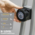 SPORTNOW Quiet Folding Exercise Bike with 8 Resistance Levels