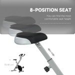 SPORTNOW Quiet Folding Exercise Bike with 8 Resistance Levels