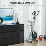 SPORTNOW Quiet Folding Exercise Bike with 8 Resistance Levels