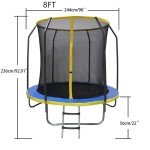 Panana 8ft Outdoor Trampoline with Safety Net