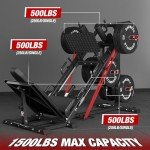 ZERELEK 2-in-1 Leg Press and Hack Squat Machine