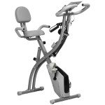 HOMCOM 2-in-1 Folding Exercise Bike with Resistance Bands