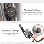 HOMCOM 2-in-1 Folding Exercise Bike with Resistance Bands