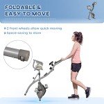 HOMCOM 2-in-1 Folding Exercise Bike with Resistance Bands